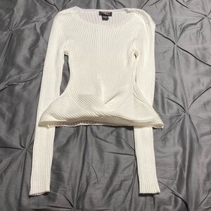 Hooked Up, Cream colored long sleeve sweater. Size medium. Only wore once.